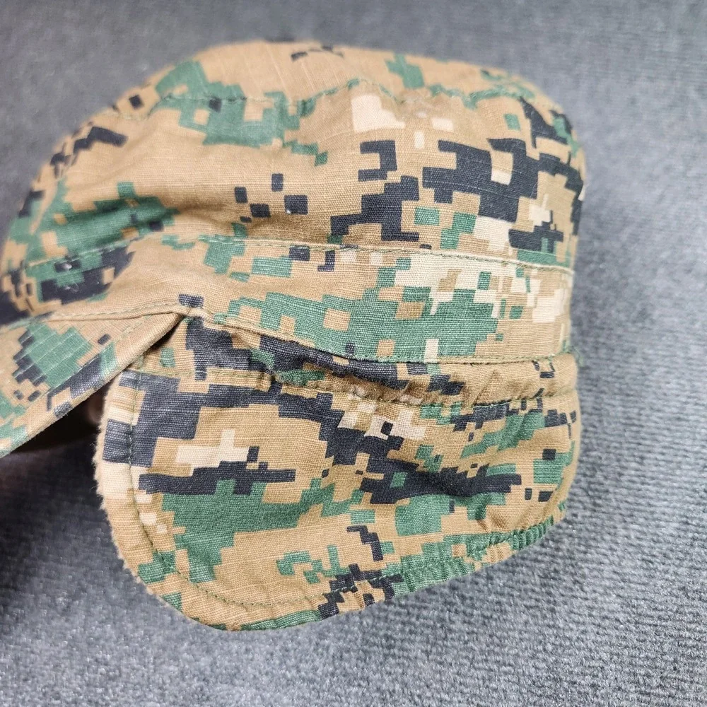 Woodland Marpat Hat Cap 7 3/4 Hot Weather Ear Muff‎ Marine Military Spec Ops